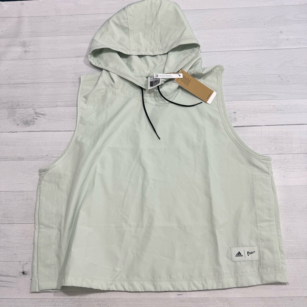 Adidas Parley Run for the Oceans Hooded sleeveless Top womens‎ large NEW